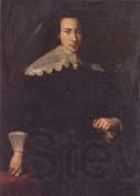 unknow artist Portrait of a man,Three-quarter length,wearing black and holding a glove in his left hand Germany oil painting art